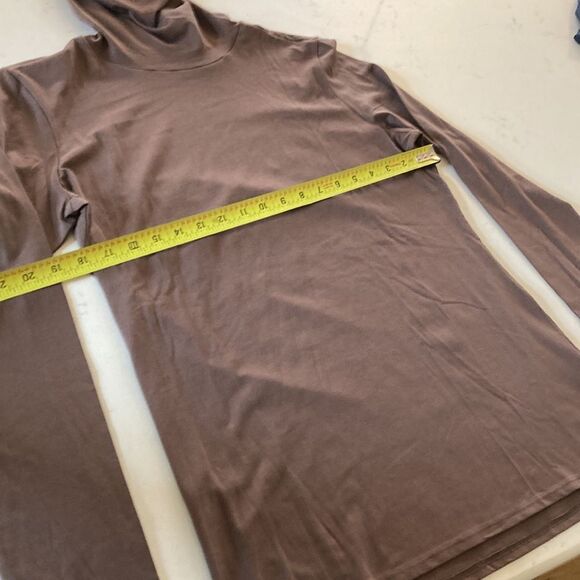Peruvian connection Pima Cotton Stretch Brown long sleeve T-Neck Turtleneck Lg - Picture 9 of 10